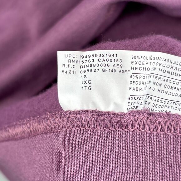 NWT Champion Hoodie Womens 1X Purple Pullover Sweatshirt Power Blend new hood - Picture 7 of 12